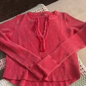 FP Waffle Knit Long Sleeve Top